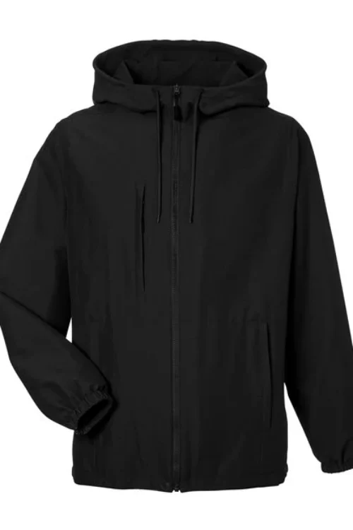 Harriton M73 Unisex Flex Twill Hooded Jacket – Lightweight Stretch Work Jacket